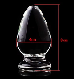 Plug Anal 7,5 x 4,2 Cm Vidro Temperado HOSS2