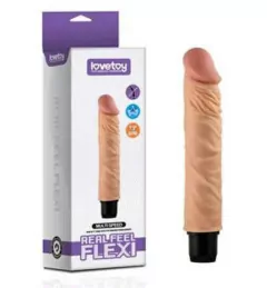 PÊNIS 24x4CM REAL FEEL FLEX 9.8 COM VIBRADOR @-