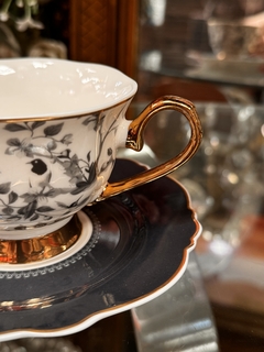 Taza de té en porcelana diseño pajaritos - comprar online