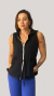 Colete Fitness Feminino com Bolsos Laterais e Interno - comprar online