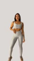 Conjunto Eclipse de Top e Calça Legging Canelada na internet