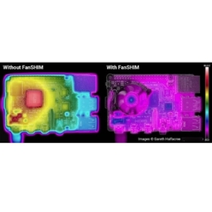 Cooler Fan SHIM Pimoroni para Raspberry Pi 4 y 3 B+ | Ventilador silencioso de 30mm con LED RGB - Siranet