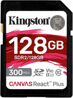 Memoria SD Kingston Canvas React Plus 128GB 300MB/s