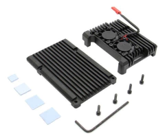 Carcasa Disipadora Dual Fan Aluminio Raspberry Pi 3b Y 3b+ - Siranet