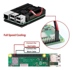 Carcasa Disipadora Dual Fan Aluminio Raspberry Pi 3b Y 3b+ - tienda online