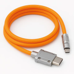 Cable Usb A A Type-c 120w 6a Rotación 180° Carga Rápida 1.5m - Naranja