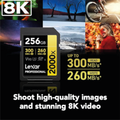 Imagen de Lexar Professional 2000x SDXC UHS-II 256GB 300MB/s u3 v90 8k