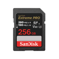 SanDisk Extreme PRO SDXC UHS-II 256 GB – Captura videos en 6K y 4K UHD con calidad profesional, velocidad de transferencia de hasta 280 MB/s - 150MB/s