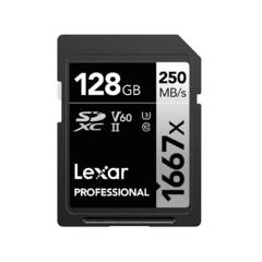 Lexar Professional 1667x SDXC UHS-II 128GB 250MB/s u3 v60 4k