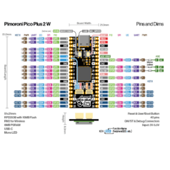Pimoroni Pico Plus 2 W Rp2350 16mb Flash 8mb Ram Wifi Bt - Siranet