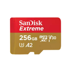Memoria microSD Sandisk Extreme 256GB con velocidad de lectura de hasta 190MB/s - comprar online