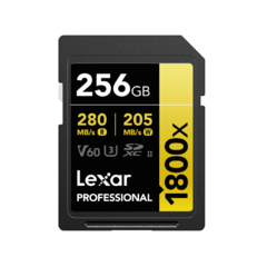 Lexar Professional 1800x Sdxc Uhs-ii 256gb V60 4k - 280mb/s