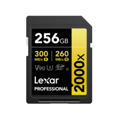 Lexar Professional 2000x SDXC UHS-II 256GB 300MB/s u3 v90 8k