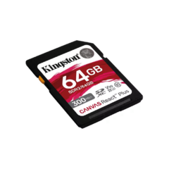 Memoria SD Kingston Canvas React Plus 64GB 300MB/s - comprar online