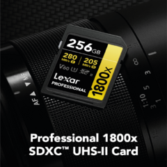 Lexar Professional 1800x Sdxc Uhs-ii 256gb V60 4k - 280mb/s - comprar online