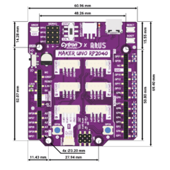 Imagen de Maker Uno Rp2040 - Microcontrolador Arduino Ide, Micropython