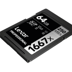 Lexar Professional 1667x SDXC UHS-II 64GB 250MB/s u3 v60 4k - comprar online