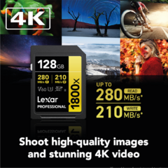 Lexar Professional 1800x SDXC UHS-II 128GB - tienda online