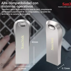 Pendrive SanDisk Ultra Luxe 1TB USB 3.2 Gen 1 - Hasta 400MB/s, Diseño Metálico en internet