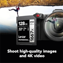 Lexar Professional 1667x SDXC UHS-II 128GB 250MB/s u3 v60 4k - Siranet