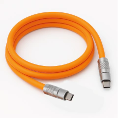 Cable USB Tipo C A Tipo C 120w 6a Carga Rápida PD 3.1 - 1.5M - Naranja