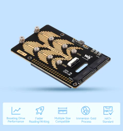 Imagen de Adaptador Pcie A Doble Ranura M.2 Nvme Para Raspberry Pi 5