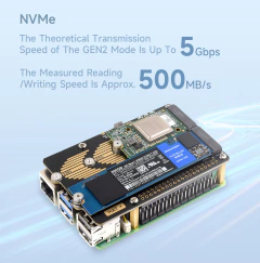 Adaptador Pcie A Doble Ranura M.2 Nvme Para Raspberry Pi 5 en internet