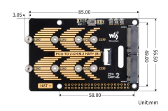 Adaptador Pcie A Doble Ranura M.2 Nvme Para Raspberry Pi 5 - Siranet