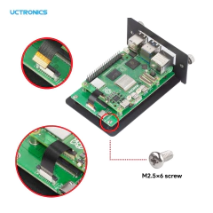 Rack 1U Pro para Pi 5 con 4 SSD NVMe y LCD para Raspberry Pi 5