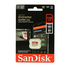 Memoria microSD SanDisk Extreme 128GB con velocidad de lectura de hasta 190MB/s - comprar online