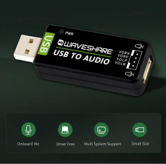 Adaptador Usb A Audio Waveshare Plug And Play - tienda online