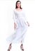 Vestido Kaftan Saída Longo Bata Viscose Liso Off White