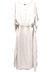 Vestido Kaftan Saída Longo Bata Viscose Liso Off White