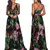 Vestido Cavado Longo Alças e Fendas - Resort Wear