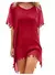 Saida de praia chiffon com Tassel, Kaftan curto na internet
