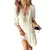 Saida Vestido BOHO Curto com decote V e Bordado na Pala e Bordas