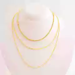 Colar Triplo Choker Folheado Correntes | com garantia | 1 milésimo - GRM Bijuterias
