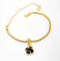 Pulseira com Cristal e Pingentes Variados com Cristais