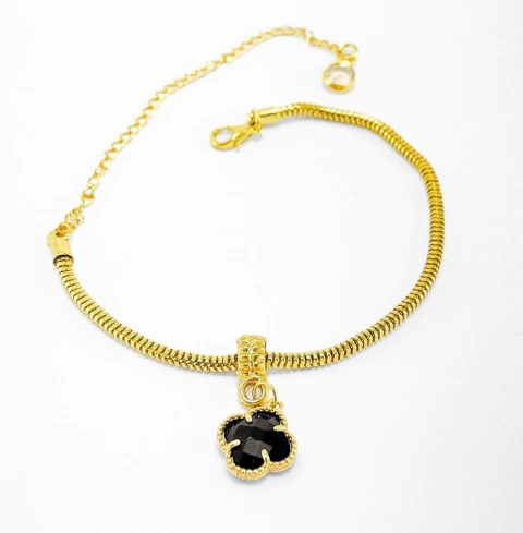 Pulseira com Cristal e Pingentes Variados com Cristais