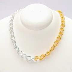 Colar Mix Dois Banhos Prata e Dourada