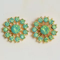 Brincos Femininos de Strass e Base Dourada - comprar online