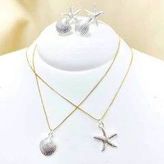 Kit Estrela e Concha, Dourado e Prata, Duas Cores na internet