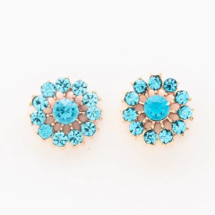 Imagem do Brincos Femininos de Strass e Base Dourada