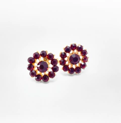 Brincos Femininos de Strass e Base Dourada - loja online