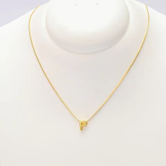 Colar Gargantilha Fina Minimalista Letras