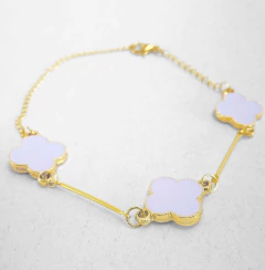 Pulseira Pingentes Trevo Quatro Pétalas Modelo Grande - comprar online