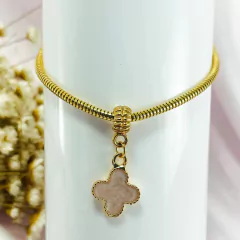 Pulseira com Pingente Trevo de Quatro Folhas Pequeno na internet