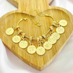 Pulseira Dez Mandamentos Dourada Corrente - GRM Bijuterias