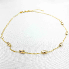 Colar Feminino Choker Dourado Folheado | com garantia - loja online