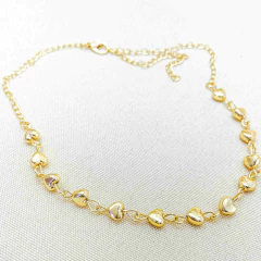 Imagem do Colar Feminino Choker Dourado Folheado | com garantia